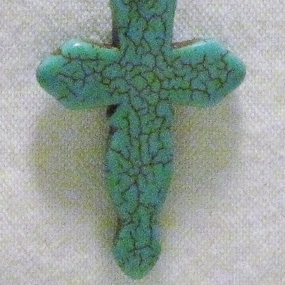Handmade Stone Cross Necklace